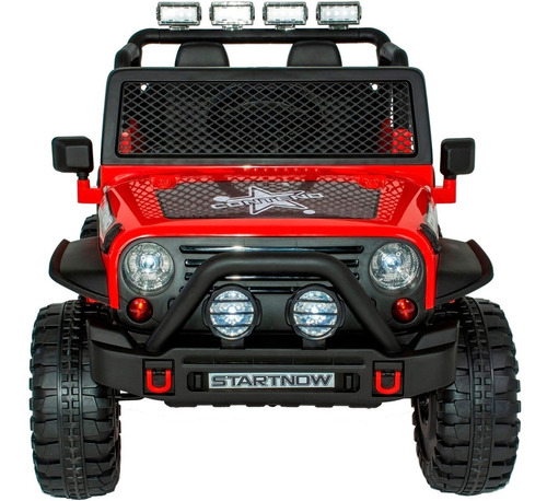 Camioneta a batería para niños Little Monkey mkz-Jeep4x4ttroj  color rojo 