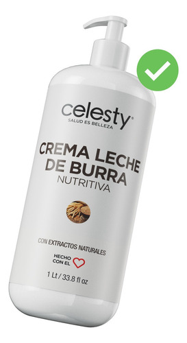 Crema Leche De Burra Nutritiva 1lt Celesty® Envío