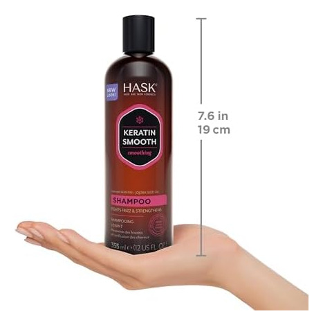 Shampoo Suavizante De Queratina Hask + Conjunto De Condicion