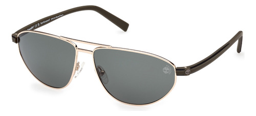 Lentes De Sol Verde Polarizados Timberland Tb932432r Color Dorado Varilla Dorado Armazón Dorado