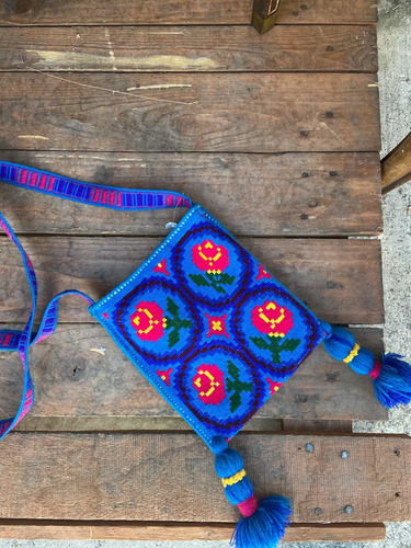 Morral Huichol Bordado Punto De Cruz | Meses sin intereses