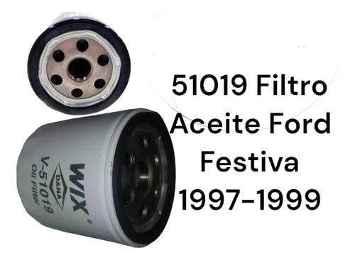 Filtro Aceite Wix Ford Festiva 1997 1999 