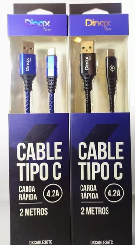 CABLE USB A TIPO C DINAX 4.2A CARGA RAPIDA