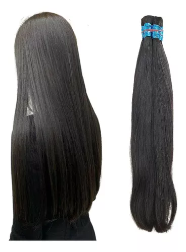 Cabelo Premium Liso Natural 55 CM - Cabelo Humano - Cabelo