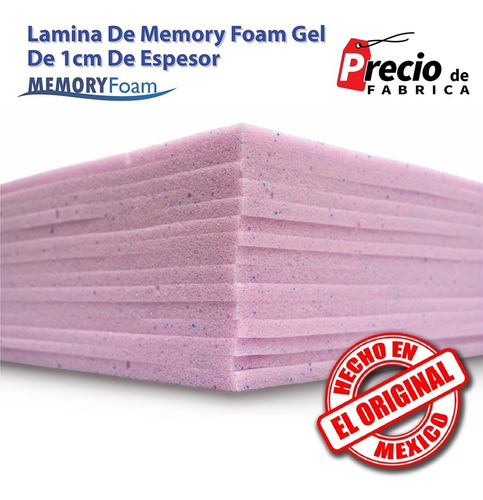 Lámina De Memory Foam Con Gel 50 Plus