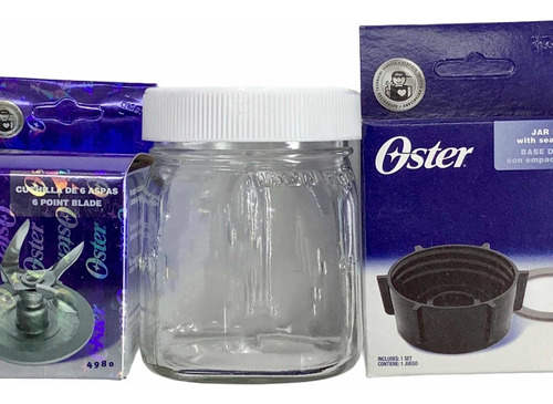 Compotero Vaso + Cuchililla 6 Aspas Oster + Base Oster Kit