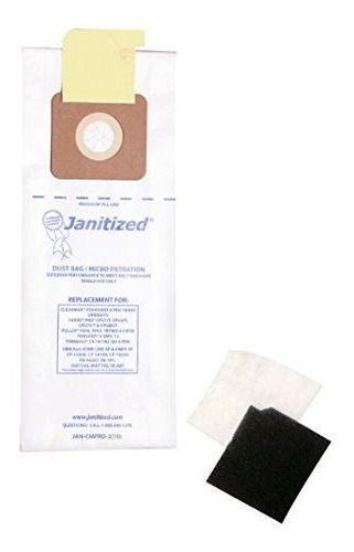 Janitized Jan-cmpro-2 (10) Bolsa De Papel De Vacío Comercial