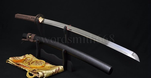 Imagem 6 de 9 de Katana Forjada Tradicional Original Aço Dobrado Espada Corte