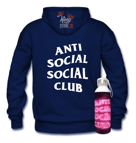 Poleron Con Cierre + Botella, Anti Social Social Club, Moda, Moderna, Sentimientos, Xxxl