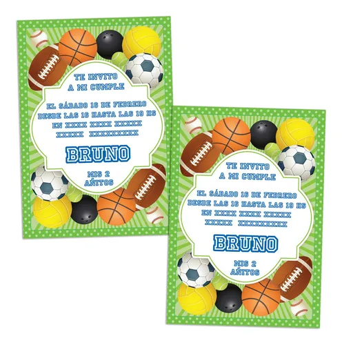 comprar Invitaciones Para Whatsapp E Imprimibles Pelotas Y Deportes