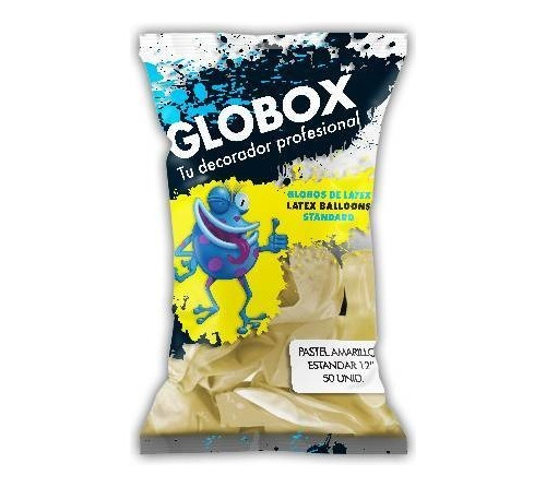 Globos Latex Globox Amarillo Pastel X 50 U