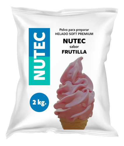Helado Soft Premium Sabor Frutilla - Nutec-