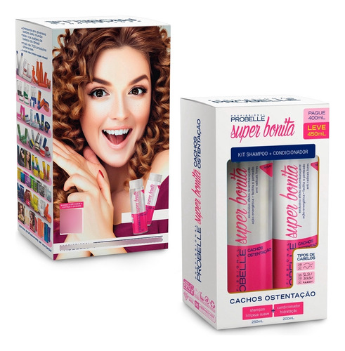 Shampo E Condicionador Super Bonita Probelle Kit 450ml