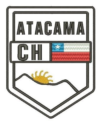 Patch Bordado Atacama Ch  (viagem, Moto,turismo)