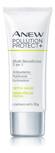Mascarilla Facial Detox 3 En 1 Avon Anew Pollution Protect