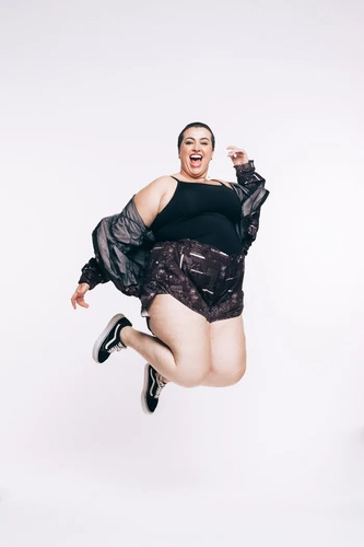 Imagem 4 de 7 de Shorts Freedom Plus Size Estampado Preto Wonder Size