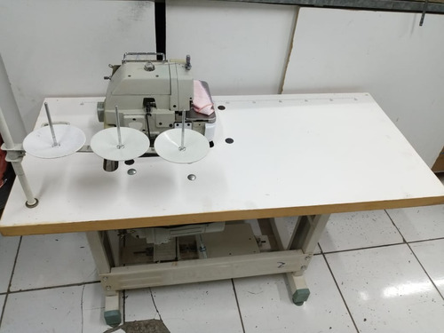 Maquina Overlok 3 Fios Protex 737f 110/220v Usada Bege (Usado)