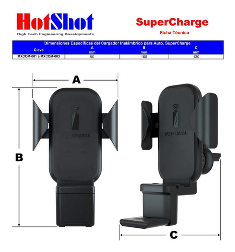 Cargador Qi Innovador Para Auto, Mxcom-001, Cargador De Aut