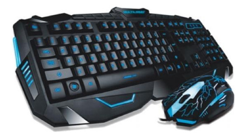 Kit Teclado E Mouse Usb Gamer Multilaser Super Iluminado