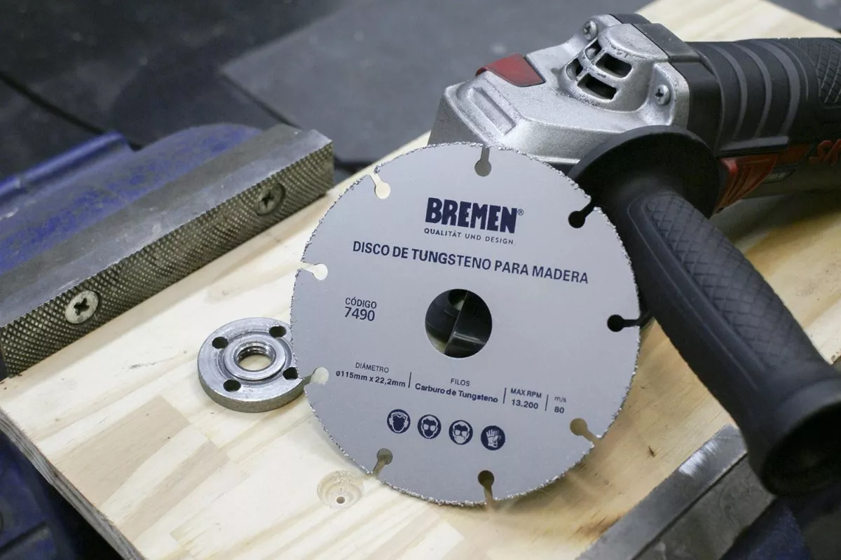 Disco De Tungsteno Bremen Amoladora 115mm Para Madera 7490