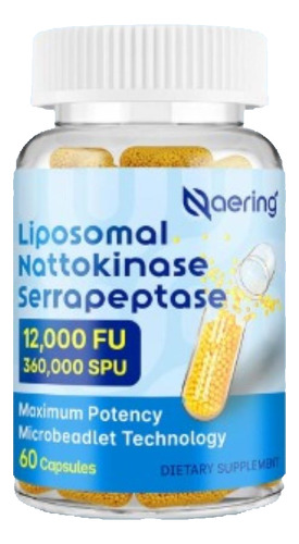 Liposomal Nattookinase Serrapeptase X 60 Capsulas - Naering Sabor Sin Sabor