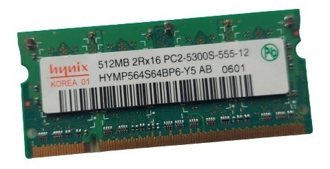 Memoria Macbook A1181 512mb 667 2rx16 Ddr2 Pc2-5300s Hynix