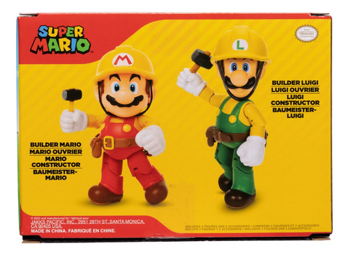 Mario Constructo Y Luigi Construtor 2 Pack Jakks Pacific