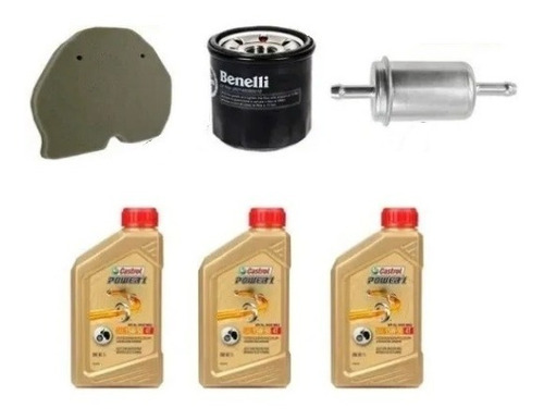 Kit Service Benelli Tnt 300 302 Filtros Orig Power 1 Castrol