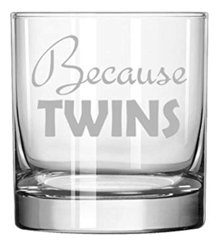 Aeiniwer 11 Oz Rocks Whiskey Highball Glass Because Twins Pa