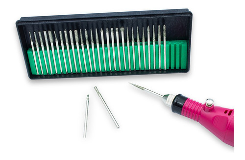 Brocas Diamantadas Para Lixadeira De Unha Manicure 30 Und.