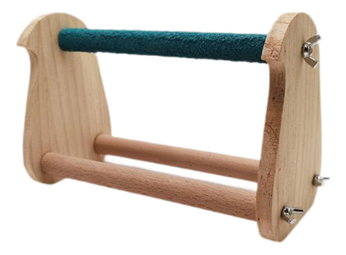 Rack De Loros De Madera Postes De Pájaros Madera Y Verde
