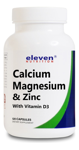 Calcio, Magnesio, Zinc + Vit. D3 - 120 Cáps Eleven Nutrition