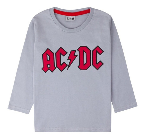 Remera Manga Larga Estampa Acdc Para Bebes Marca Biffa´s