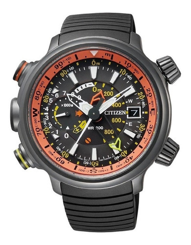 Reloj Citizen Hombre Promaster Land Altichron Bn402609f Color de la malla Negro Color del bisel Gris Color del fondo Negro