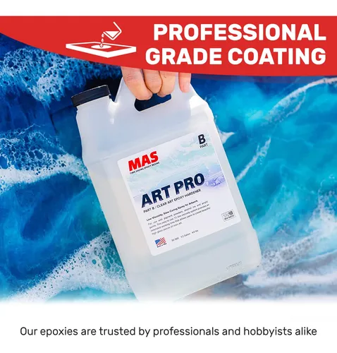 Mas Art Pro Epoxy Resin & Hardener | Two Part Art Resin Fea.