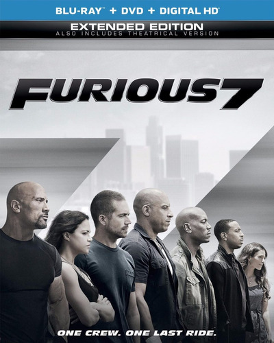 Blu Ray Furious 7 Fast Extended Dvd Original