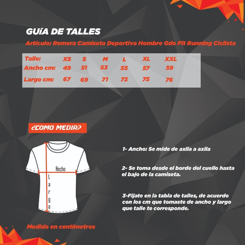 Remera Camiseta Deportiva Hombre Gdo Fit Running Ciclista