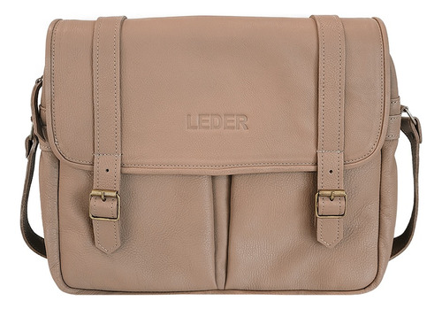 Morral Bandolera De Cuero Porta Notebook Hombre / Mujer