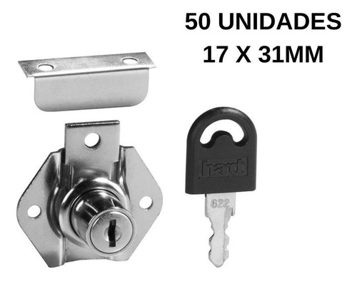 Fechadura Segredo Unico Para Gaveta Batente 17 X 31mm 50 Und
