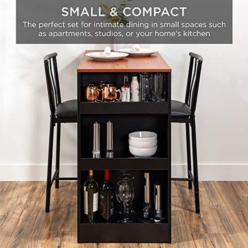 Best Choice Products Juego De Mesa De Comedor De Madera De 3