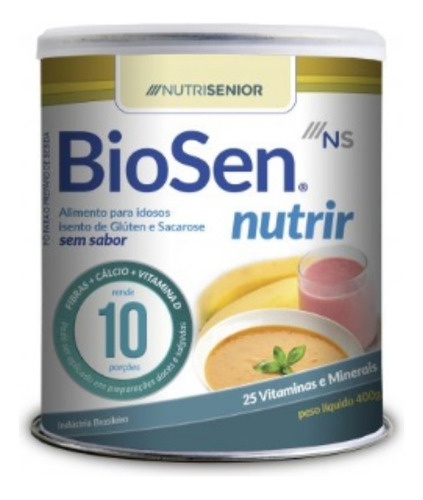 Biosen Nutrir Senior Suplemento Nutricional Lata 400g Sabor Baunilha