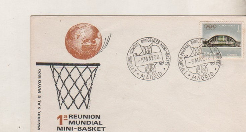 Sobre I Reunion Mundial Dirigentes Mini Basket 1970 España 