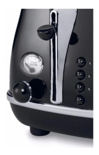 Imagen 3 de 6 de Tostadora Delonghi Icona Negra Cto2003bk Para 2 Panes Digya