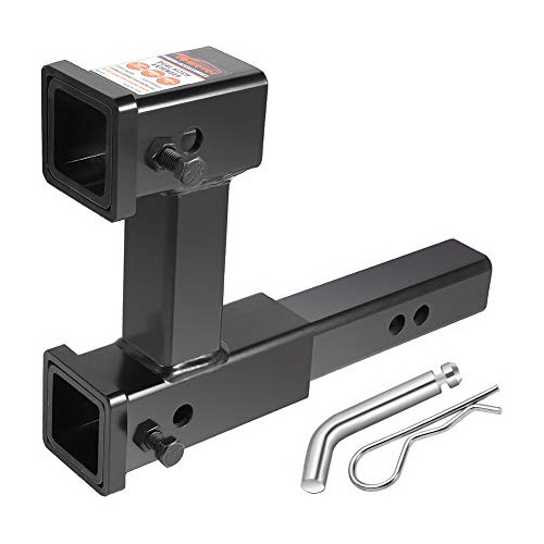 84131p Trailer 2 Inches Dual Hitch Receiver Adapter Ext...