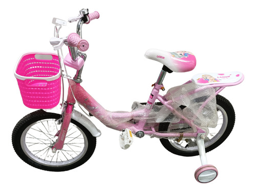Bicicleta De Aprendizaje Con Canasto Aro 16 Para Niña