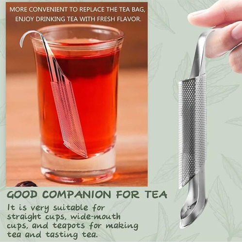 * 2 Difusor Artefact De Té Acero Inoxidable Con Mango Gancho
