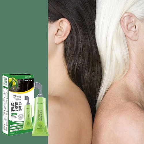 Tinte Natural Tratamiento Cubre Canas Vegetal Con Peine