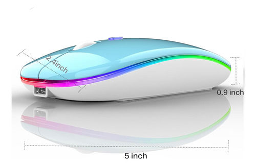 Ratón Inalambrico Peibo Bluetooth Usb, C/ Luz Led, Cele...