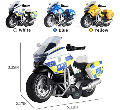 Motocicleta Policial De Juguete, Motocicleta De Juguete Con