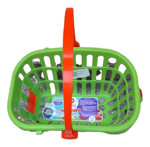 Canasta Juguete Cesto De Compras Par El Super Con Comidita